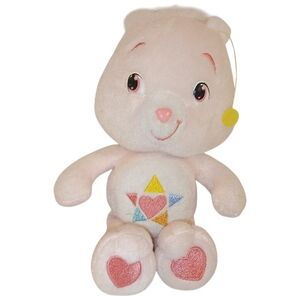 2007 Care Bears TRUE HEART BEAR, Pastel Pink, 8" Plush!